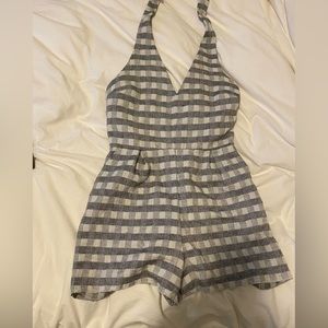 Top Shop Checkered Romper
